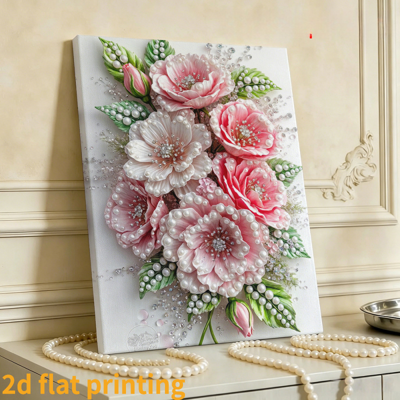 TEMU Diamond Painting - [halloween, Christmas, School Surprise Gift] 2d Flat Printing Frameless 1pc Handmade Pearl Painting Set, Artistic Premium