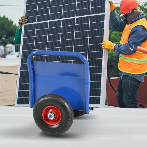 heavy duty panel dolly two nice handles 10 solid rubber tires super weight 1000 lbs all terrain movement for heavy drywall sheet and door material blue