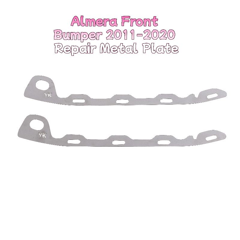TEMU 2pcs Broken Reinforced Stainless Steel Metal Bracket For Front Bumper 2011-2020 Repair Metal Plate
