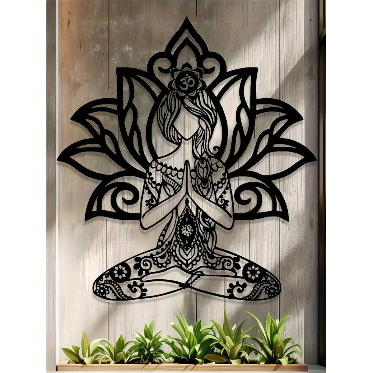 TEMU 2d Flat, 1pc 2d Flat Acrylic Wall Hanging Zen-inspired Acrylic Wall Decoration - Elegant Indoor/outdoor Hanging Decoration, Suitable For Home,