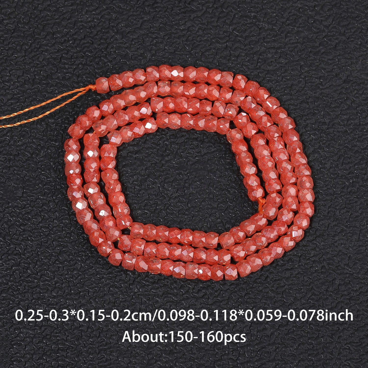 TEMU Perline Abaco sfaccettate in 2x3mm, eleganti perline sciolte distanziali per creazione di gioielli fai da te, braccialetti, collane, orecchini,