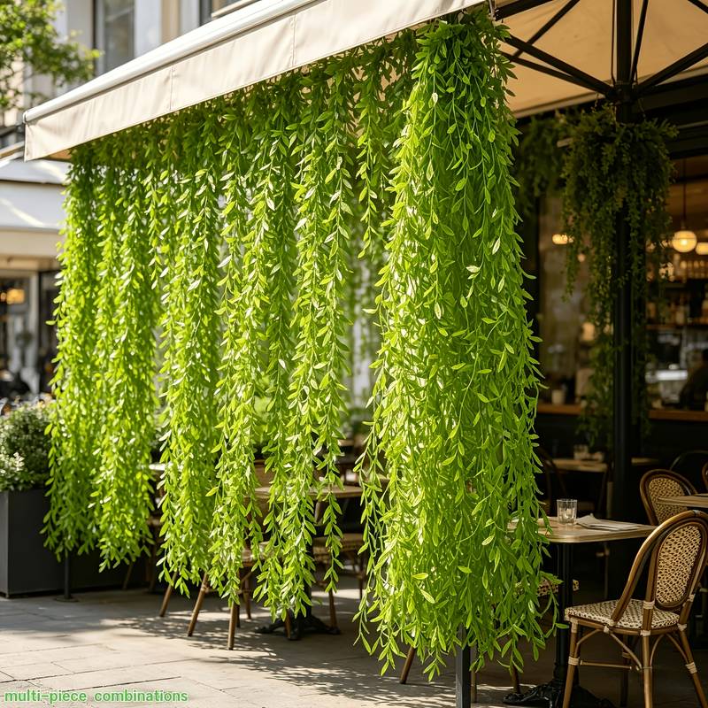 72pcs large extra long luxury artificial willow vine curtain elegant   hanging greenery vines 36 13 inch length   faux leaves garland for home outdoor wedding mothers day eid birthday spring summer living room hotel shop decor
