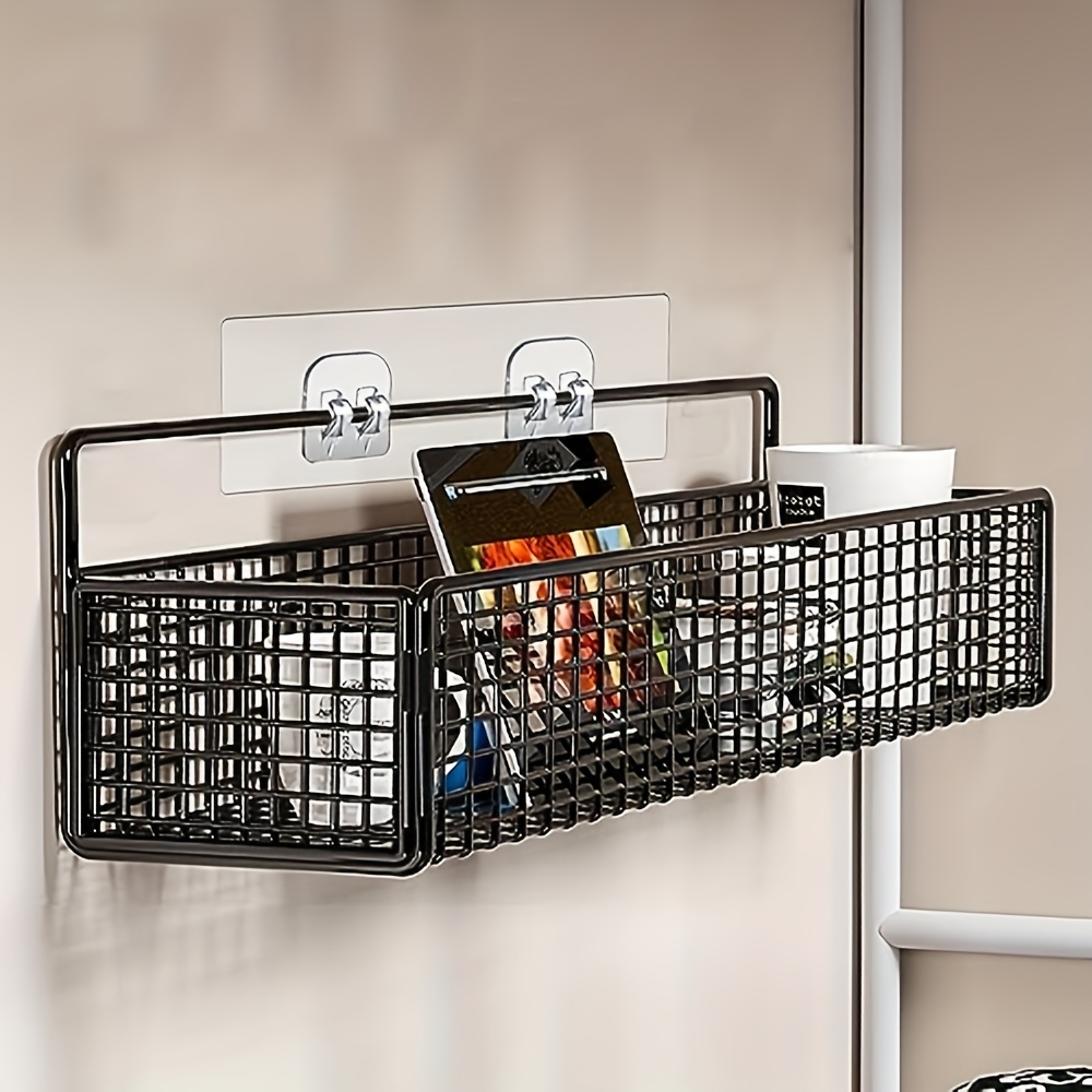 4 Adhesive Shower Shelf Hooks - Strong, Waterproof, No-Drill Bathroom Storage Wall Mount - Suitable for Soap, Towels and Accessories, Shower Accessories, Practical Hooks, Utility Hooks