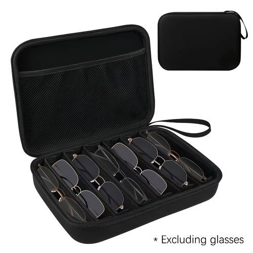 hard shell glasses storage case can hold pairs of glasses at time convenient for storage and carrying suitable for men and women