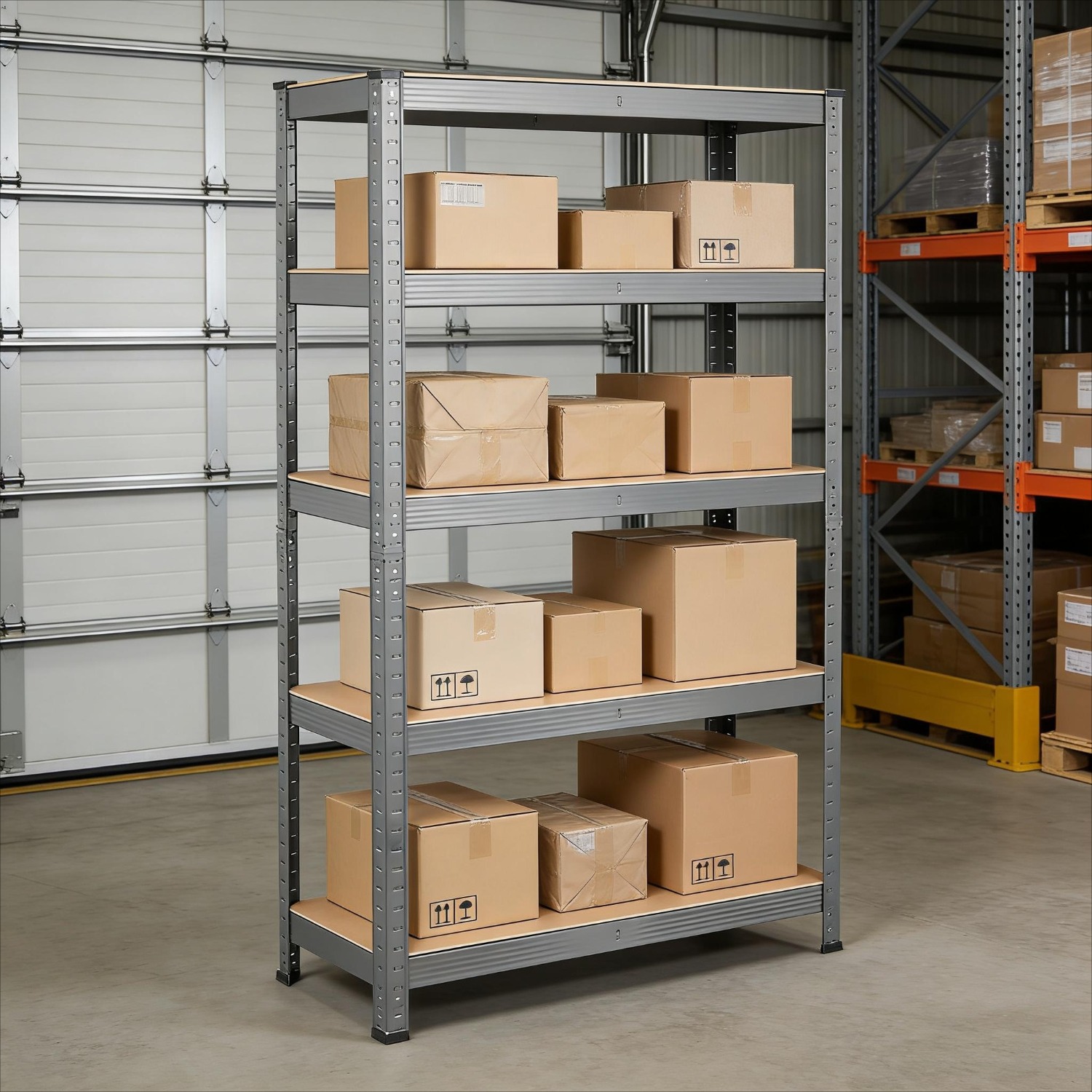 TEMU 5 Tier Storage Rack | High Weight Capacity (875kg), Corrosion Resistant , Suitable For Heavy Duty Home & Commercial Use, Utility Shelves