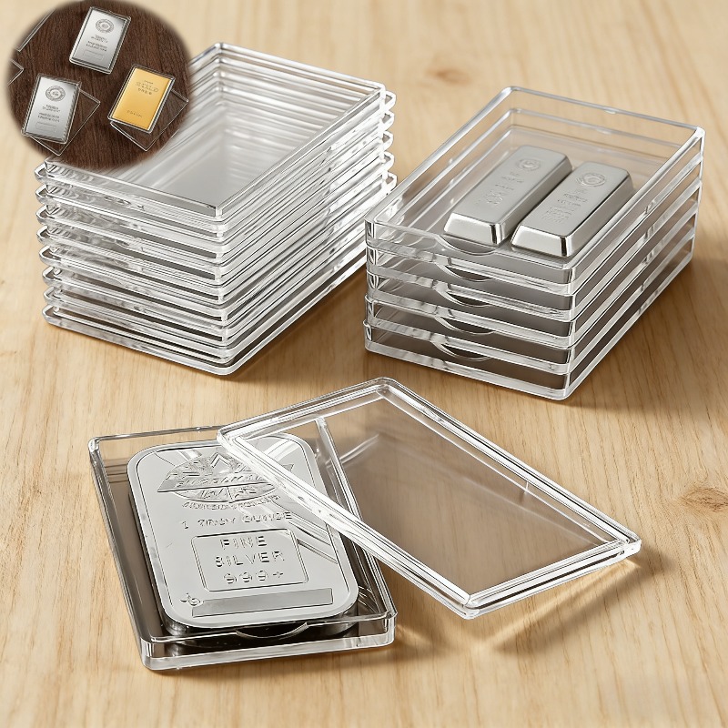 TEMU 18 Silver Rods, 1-ounce Silver Rod Stand, Transparent Acrylic Storage Container, Suitable For Silver Rod Box, 1-ounce Christmas Silver Rod, 1