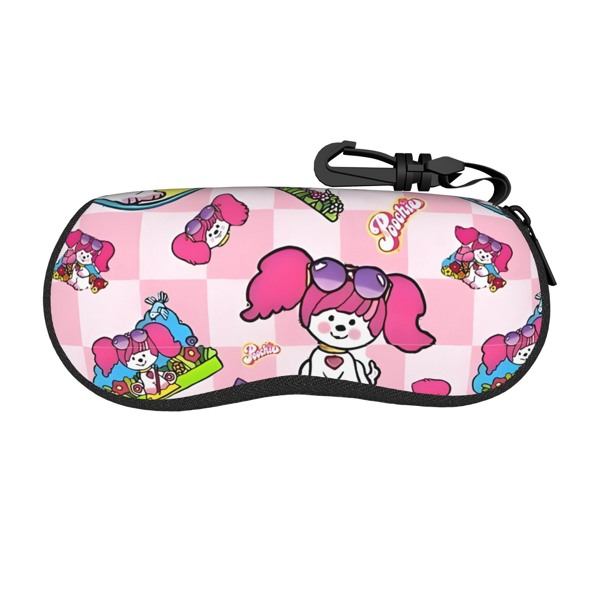 TEMU 2d Print Design Biihudu Poochie Poochie Fashionable And Lightweight Portable Eyeglass Case