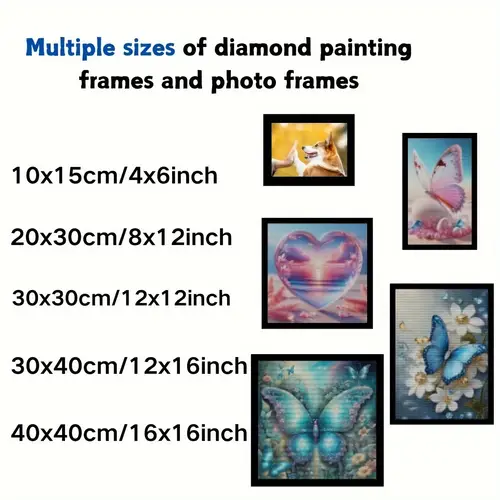 diamond picture frame of sizes suitable for 6 inch photos and 8x12 inches 20x30cm diamond picture frame magnetic picture frame art picture frame suitable for wall door window decoration