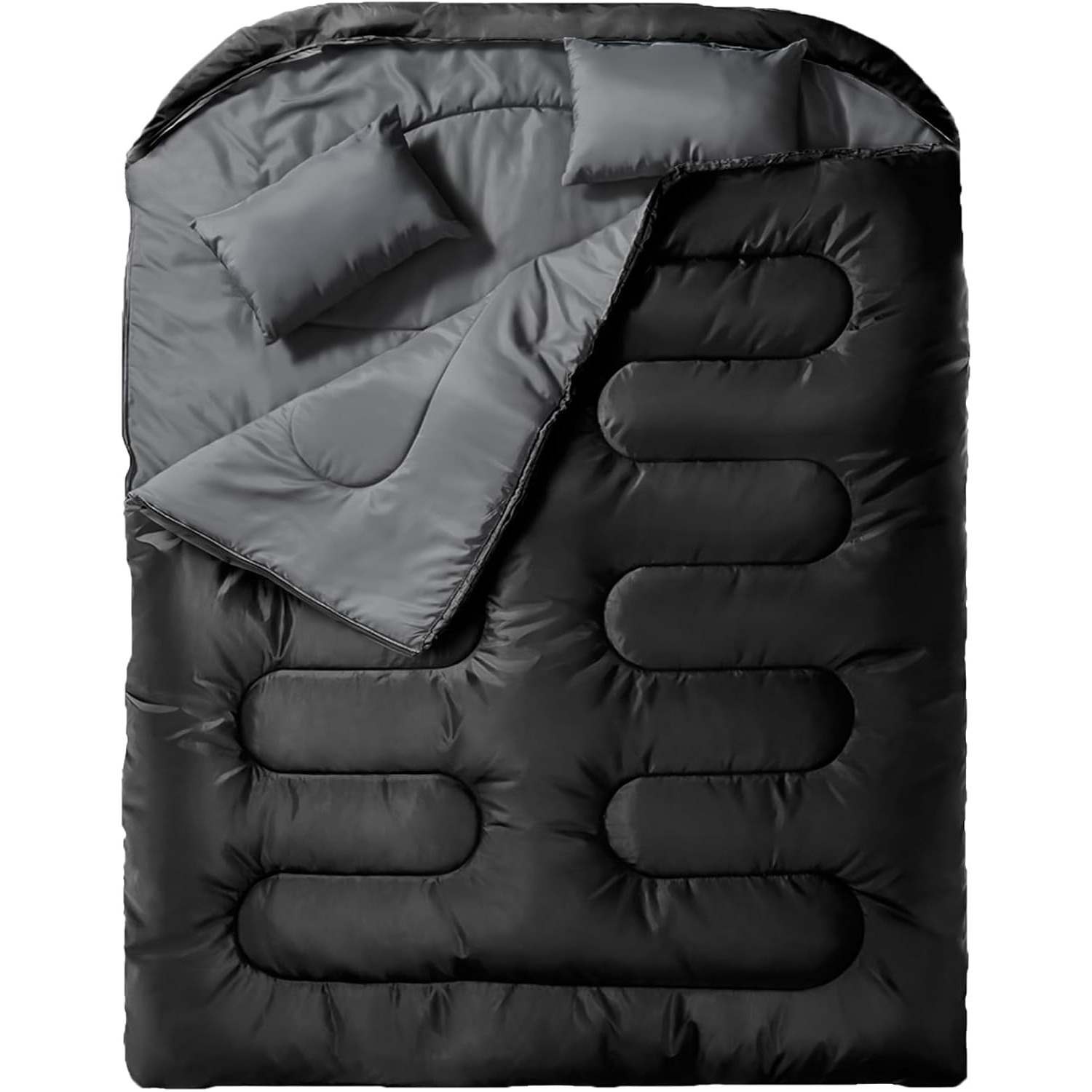 TEMU Double Sleeping Bag For Adults With Pillow, Xl Size Sleeping Bag For All Season Camping Hiking Backpacking 2 Person Sleeping Bags For Cold