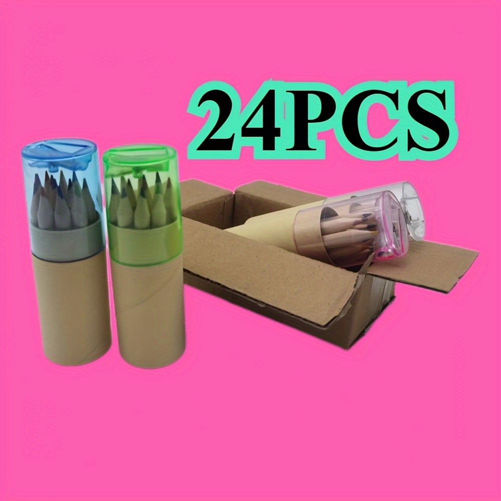 Image of Craft Paper Colored Pencils, Mixed Color Cores, Non-toxic, Feather, For Drawing, Painting, Graffiti, School And Study Stationery Supplies