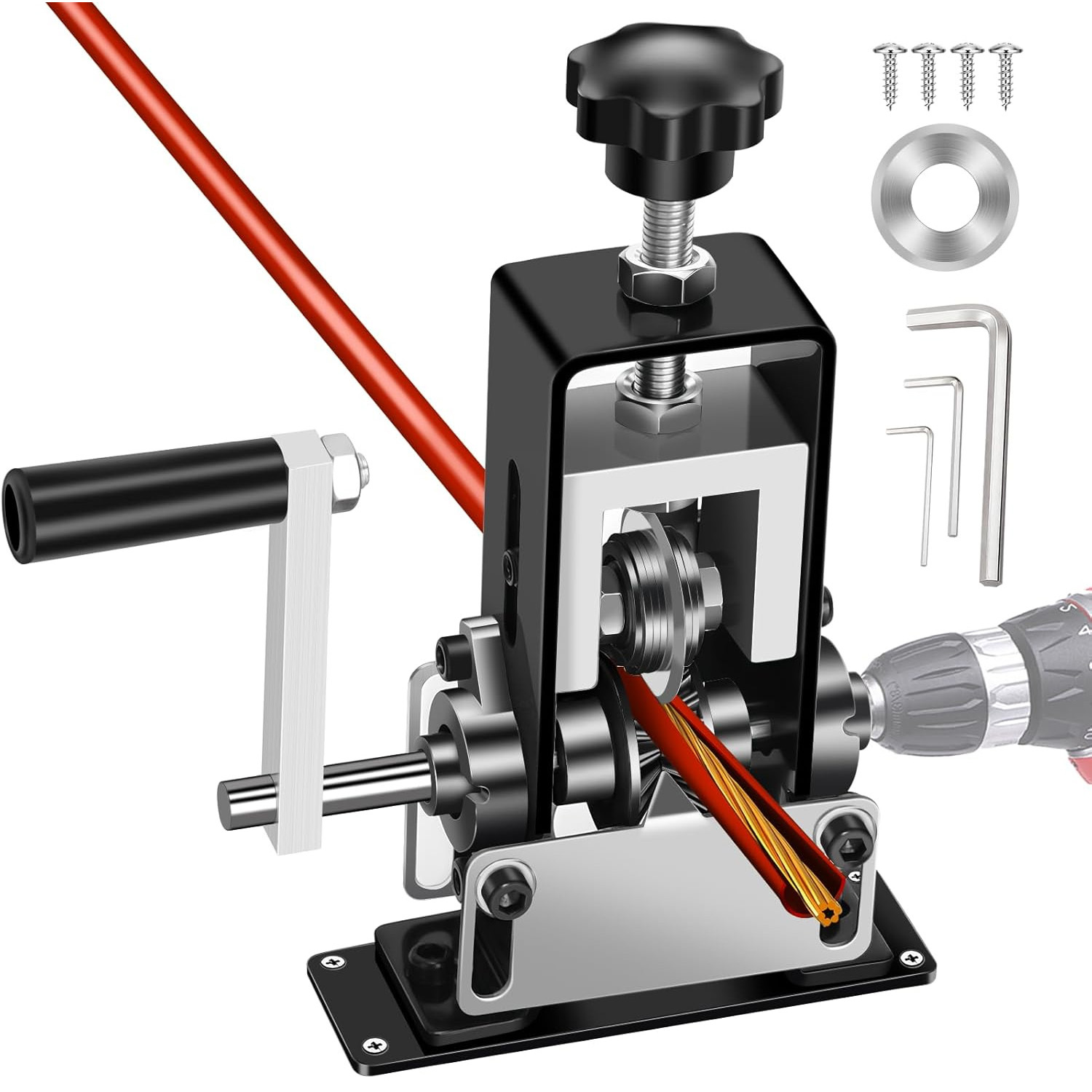 Manual Wire Stripping Machine Gauge Wire 1-20mm, Scrapping Copper Wire Peeler Machine, Hand Crank Wire Stripper Tool For Scrap Copper Recycling