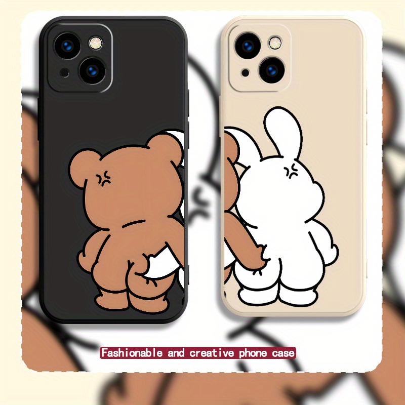 This Phone Case Is Compatible with Apple Iphone 16, 15 Pro Max, 14 Plus, 13, 12, And 11 Pro Max, Featuring a Unique Couple'S Artistic Design with a Cute And Cool Printed Style - OX0803.