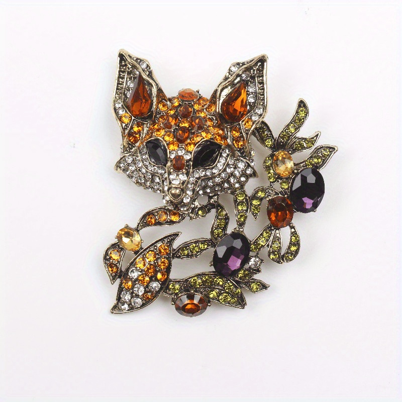 Full Fox Brooch Men&;s Temperament Suit Jacket Animal Pin Accessories Holiday Gifts., For Women