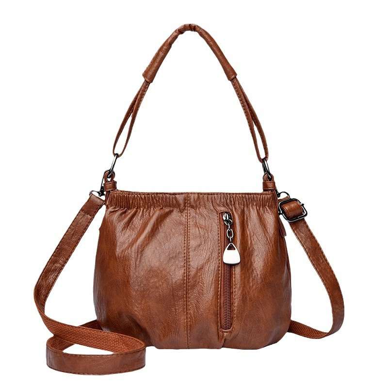 Convertible Crossbody Bag with Zipper Closure