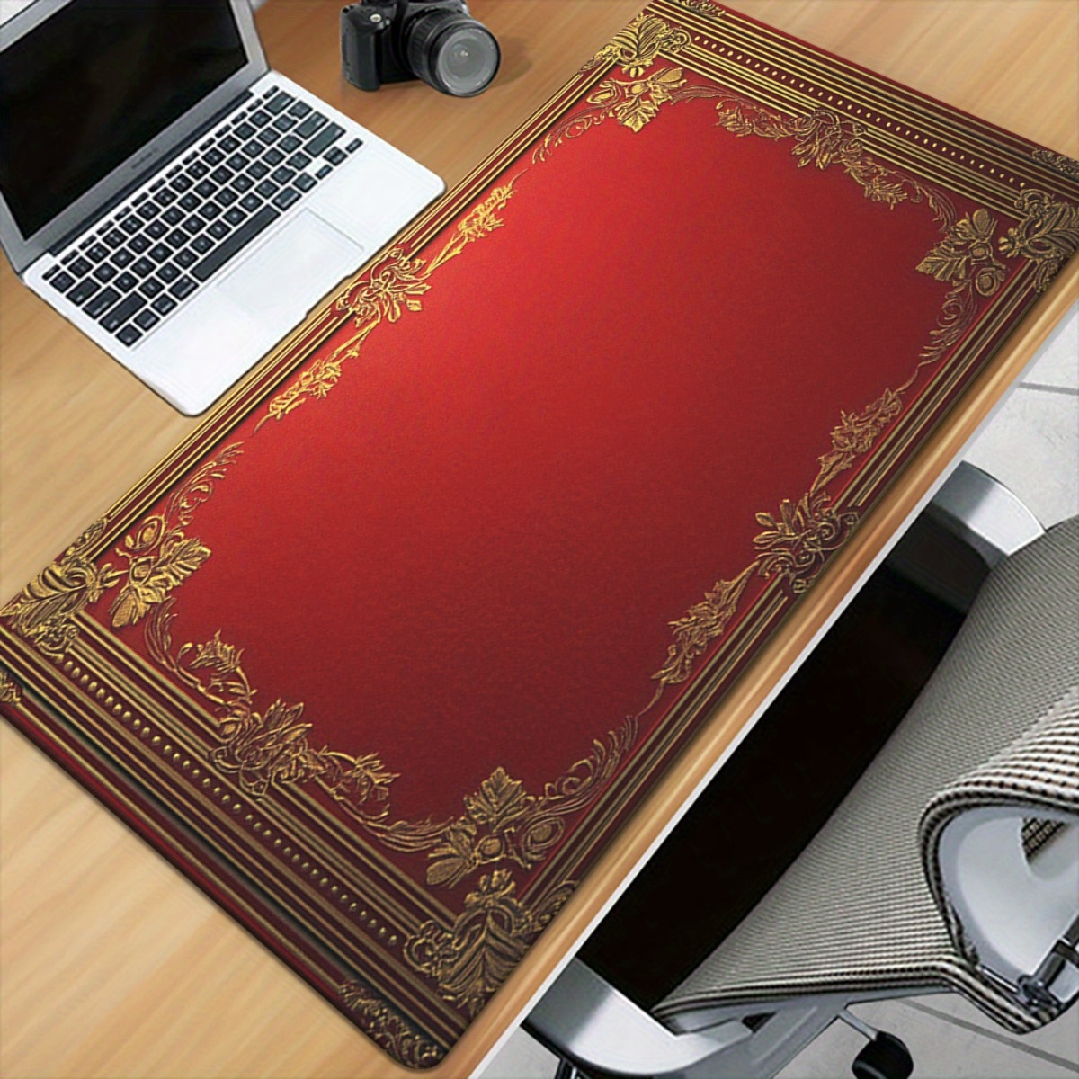 TEMU 1pz Tappetino per Scrivania con Cornice , Stampa HD, Multifunzionale XXL, Tappetino per Mouse e Tastiera, Tappetino da Gaming per pz, Ufficio,