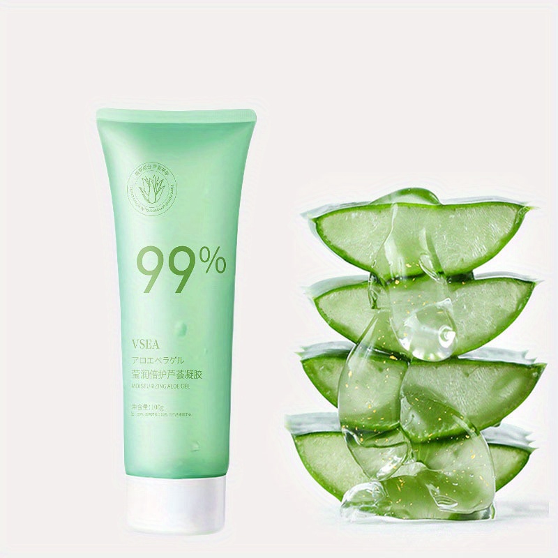 Gel de Aloe Vera 99% - 100g Cremă Hidratantă pentru Față și Corp pentru Bărbați și Femei, Toate Tipurile de Piele, Gel Hidratant Hipolergenic cu Ingrediente Naturale, Îngrijire Post-Solară, Gel pentru Corp | Senzație Răcoritoare | Formulă Blândă, Gel de Aloe Vera pentru Față