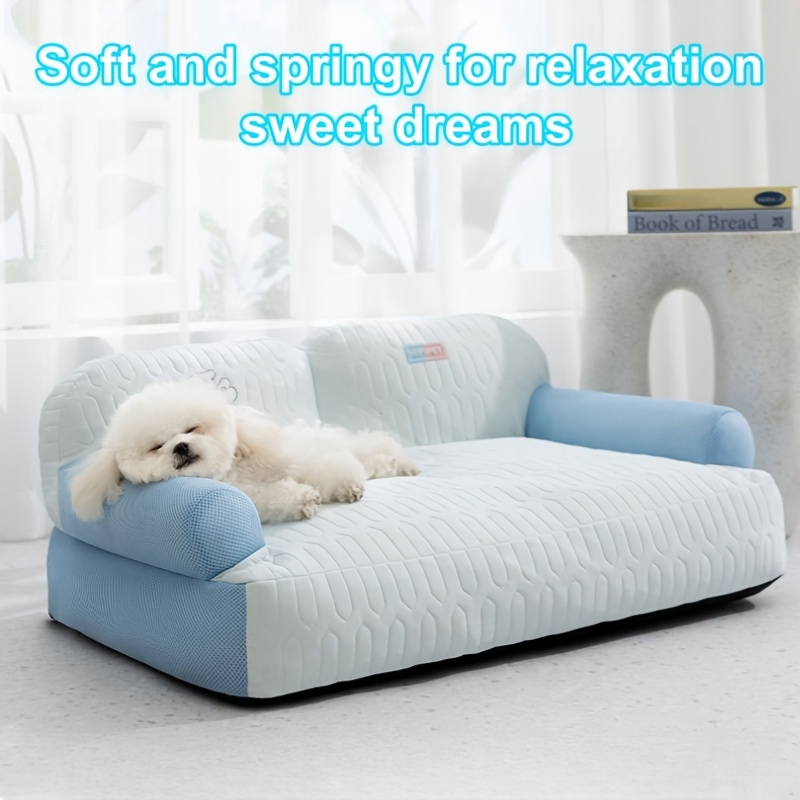 breathable removable washable dog sofa bed spring summer pet nest with cartoon   removable washable polyester bed mat for small medium large dogs pet furniture bed   design   Product details 3