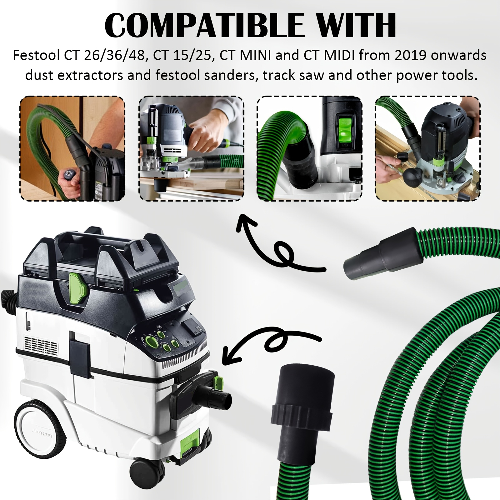 5m/10m vacuum cleaner hose |   electric grinder vacuum connector floor cleaning tool compatible tube | durable plastic hose, vacuum cleaner accessories, versatile cleaning tool,  ,   plastic 0