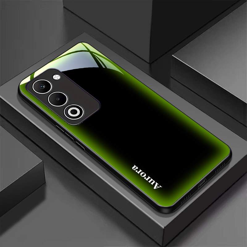 TEMU Tempered Glass Phone Case Suitable For Oppo A5 5g Ultra-thin Hard Cover With Pattern H3004