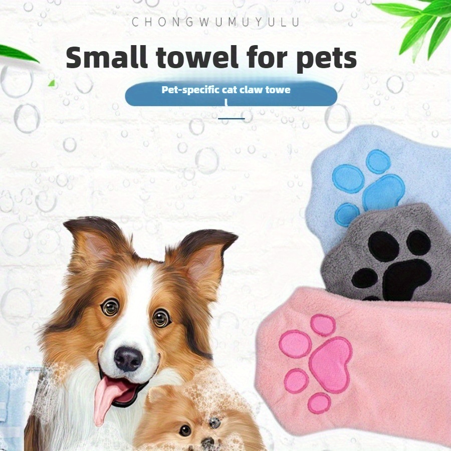 

Quick- Towel Glove - Ultra Absorbent, Soft Polyester Bathing & Cleaning Mitt For Dogs And Cats