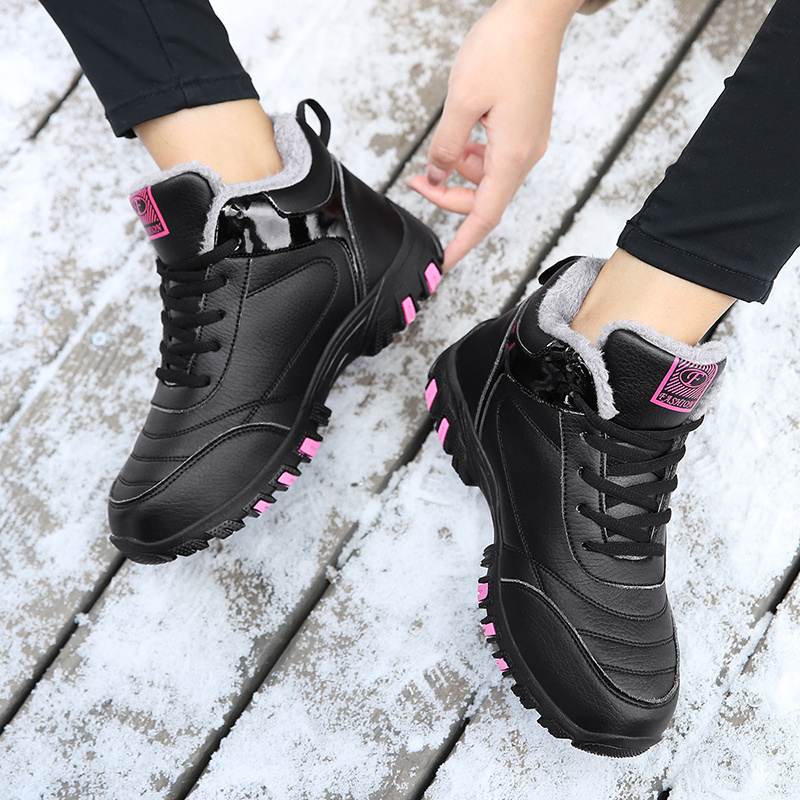 Women'S Trendy Outdoor Hiking Boots - Warm, Durable & Non-Slip with Elastic Lace-Up Closure, Ankle Support, Polyurethane Upper & Rubber Sole for All-Season Adventures, Hiking Accessories, Hiking Gear, Stylish Hiking Footwear, Secure Fit Footwear