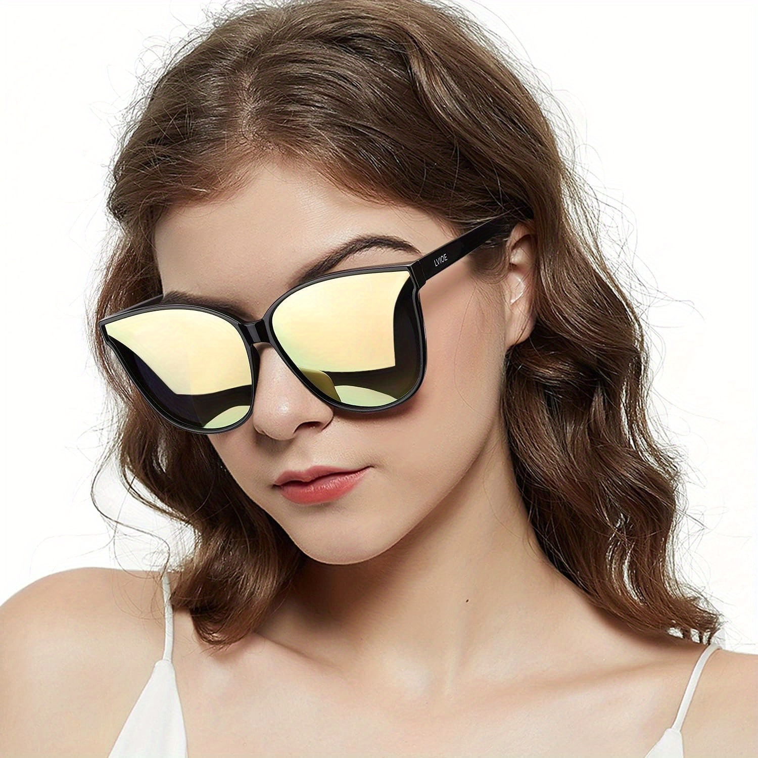 womens cat eye sunglasses polarized oversized vintage - Temu display picture 3
