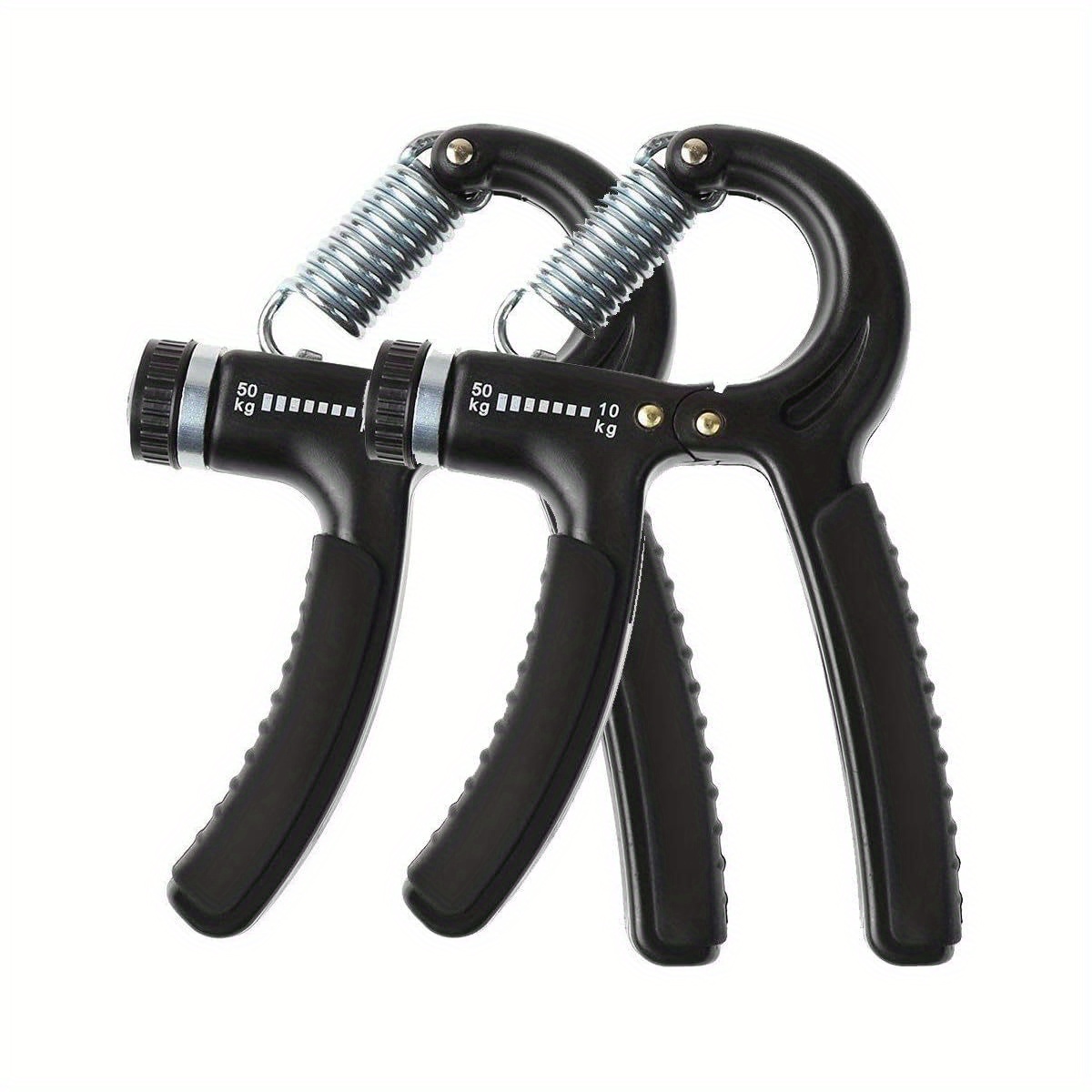   2-pack adjustable hand grip strengthener - 22-110 lbs (10- )  ,   with measurement  , durable tpe & stainless steel, portable finger & forearm exerciser for home gym, office, travel - gray/green/black, hand grip strengthener,   tool, sleek exercise equipment, sturdy construction, office workers,  ,   material, office professionals Product details 0