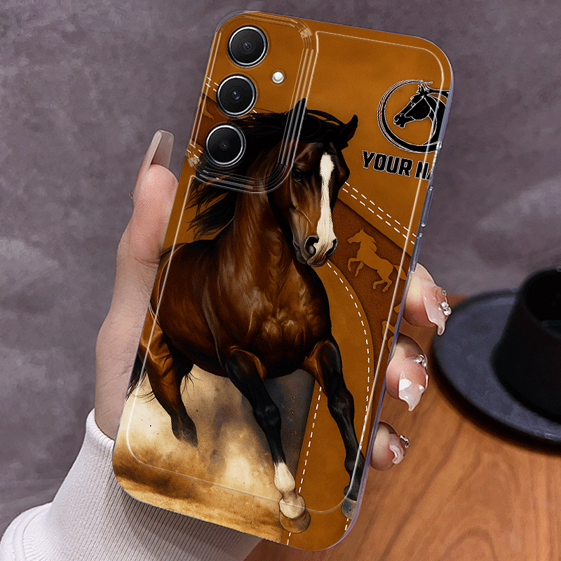 TEMU Phone Case: Brown Phone Case Pattern And Self- Text, Compatible With Galaxy A02, A03s, A04, A05s, A06, A13, A14, A15, A16 5g, A21s, A22, A23,