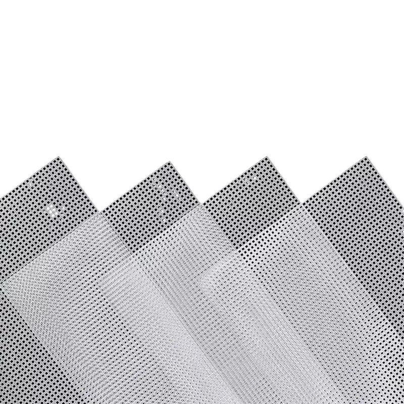TEMU 4 Stk. Kunststoff-Leinwandbahnen für DIY-Stickerei & Webhandwerk – Weiße Netz-Nähbretter mit Raster, Kunststoffunterlage & gewebter Textur für