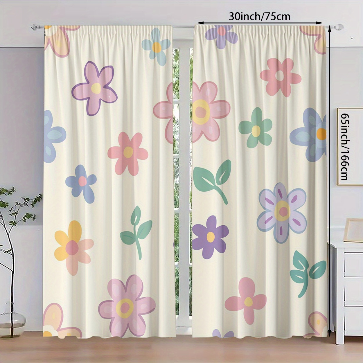 TEMU 2pcs Set, 2d Flat Print Polyester Material, High-definition Digital Printing With And Vibrant . The Overall Image Features Soft Beige As , With