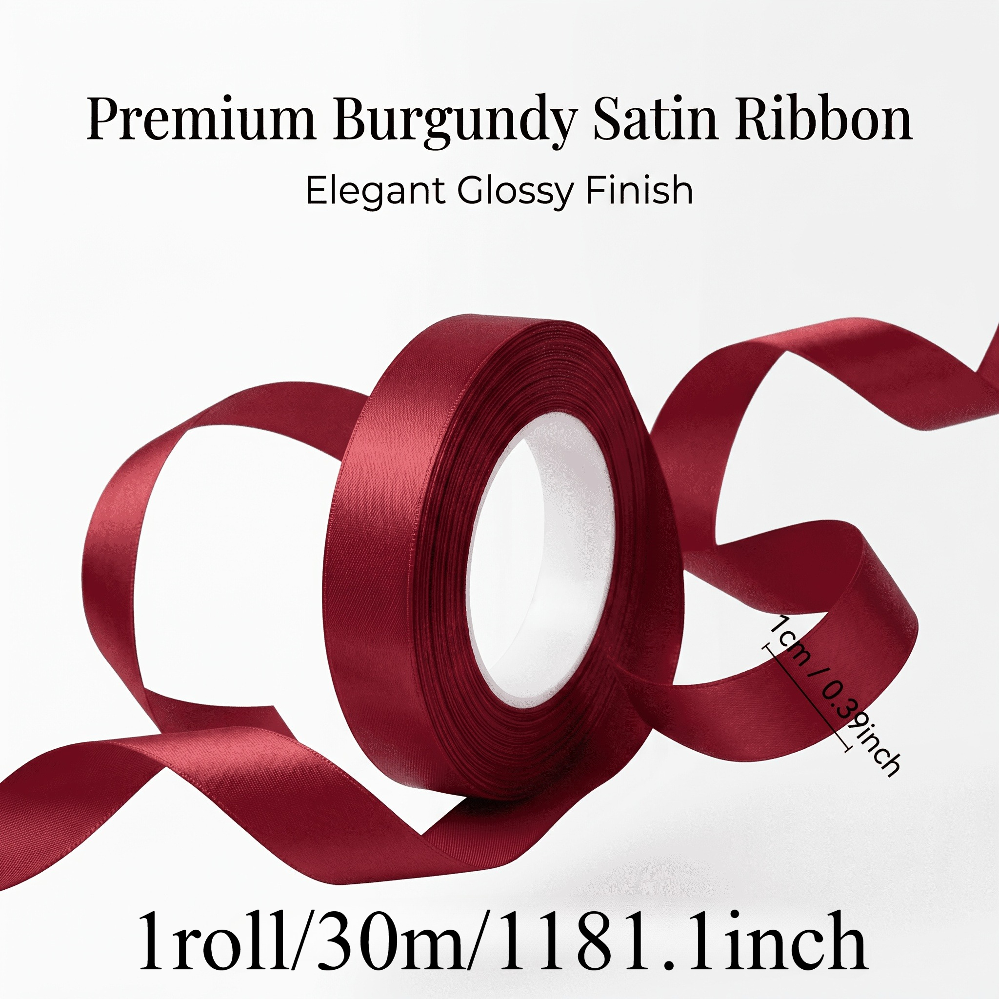 TEMU 1 Rotolo 30m Nastro di Raso Vino per Fiocchi Fai da Te a , Confezionamento di Scatole Regalo per Dolci, Decorazione per di Capelli e Lavoretti