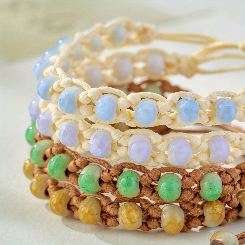 Boho Ceramic Bead Adjustable Bracelet for Women