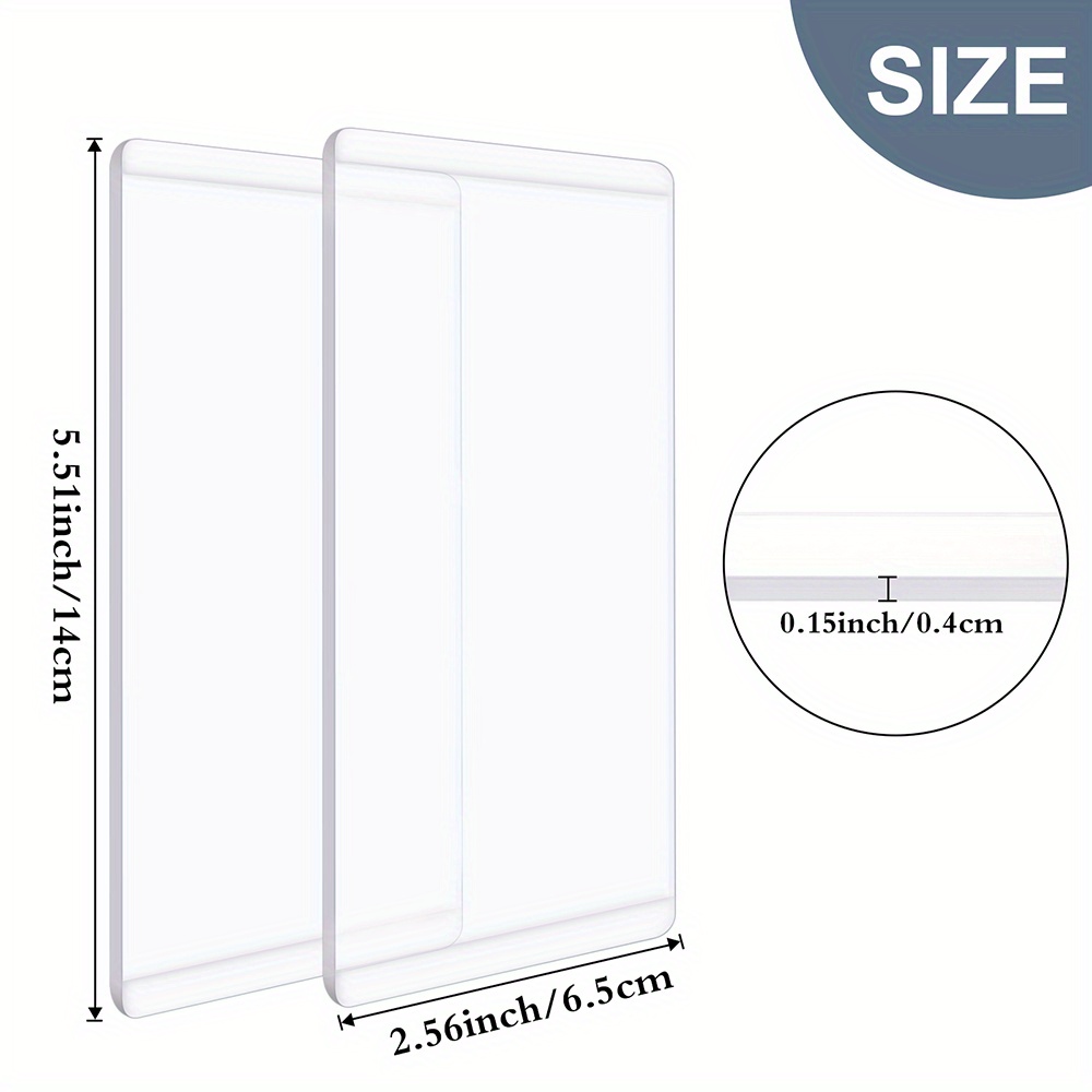 Image of 1 Pair Mini Cutting Pads For Die Cutting Machines - Clear Polycarbonate Plastic, Ideal For Diy Card Making, Scrapbooking & Crafting, Transparent Protective Mats For Embossing And Paper Cutting