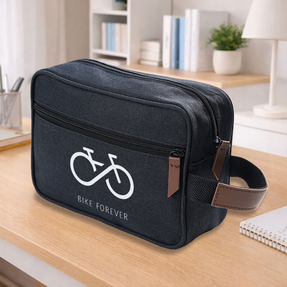 TEMU Neceser de moda, bolsa de viaje para maquillaje, neceser de con estampado de bicicleta, organizador de cosméticos con cremallera, para mujeres,