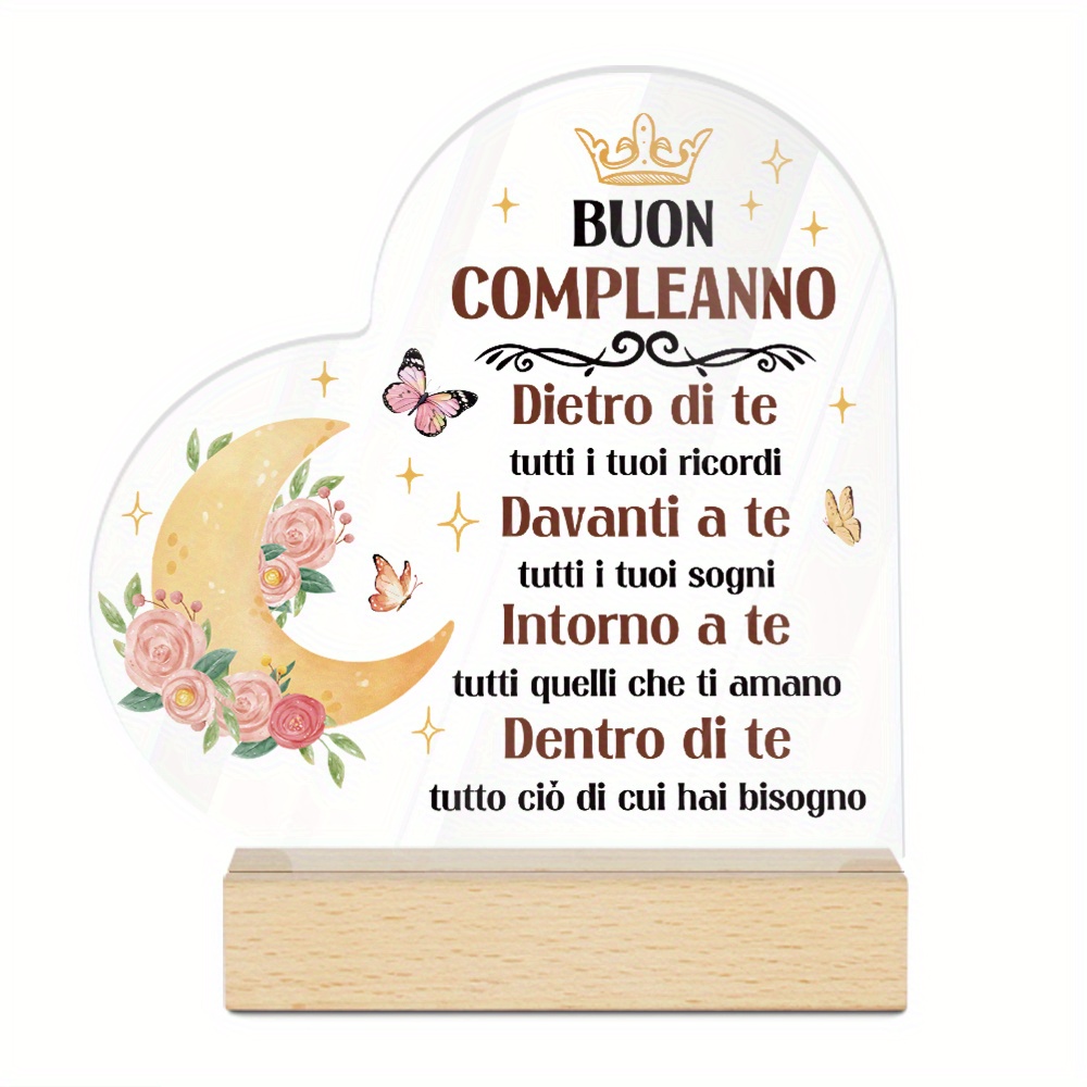 TEMU 2d Flat - [2d Flat] A Flat 2d -shaped Acrylic Logo Table Decoration For Birthdays: Are , Your Are In Front Of You, And Love Is You - Perfect For