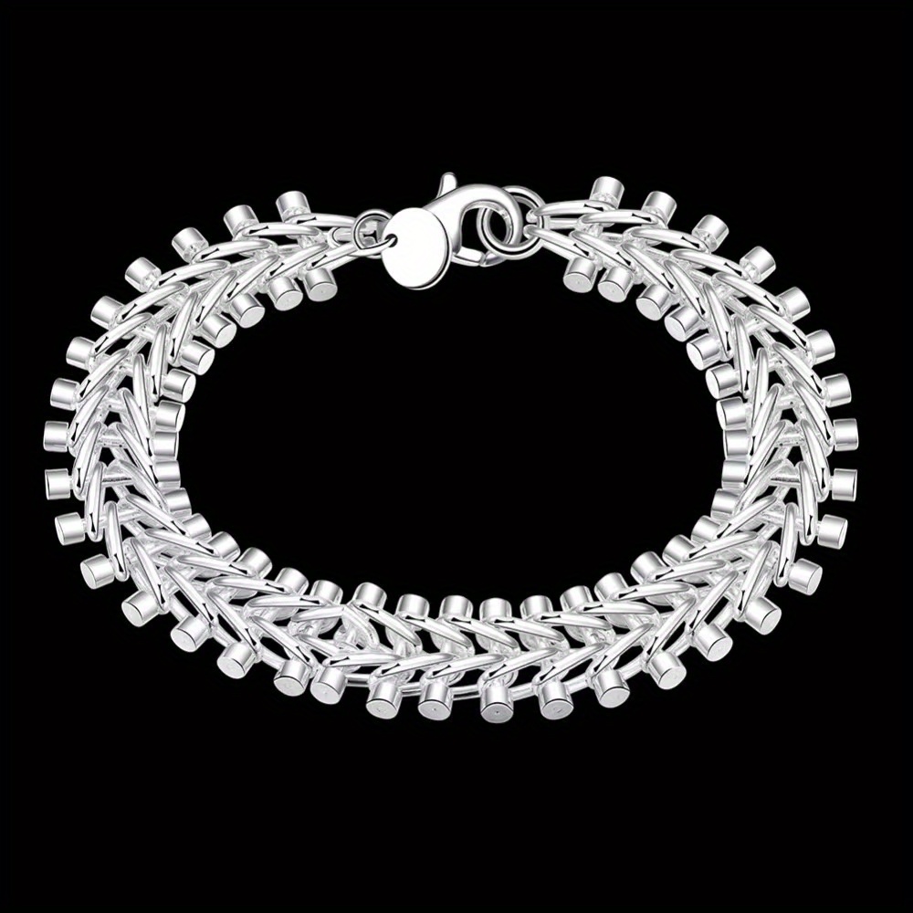 s925 sterling silver   chain bracelet exquisite silver decoration fashionable retro     for   and parties womens trendy charm gift details 5