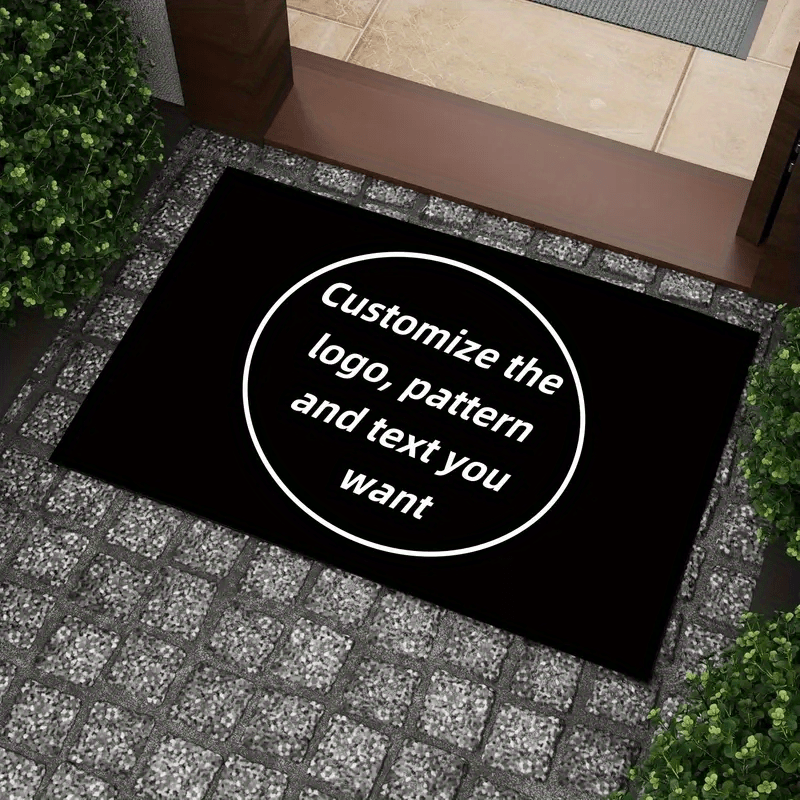TEMU 1 Custom Personalized Mat, Design With Your Text And Logo, High-definition Printing, Micro-plush Touch, Suitable For Anniversaries, Birthdays,