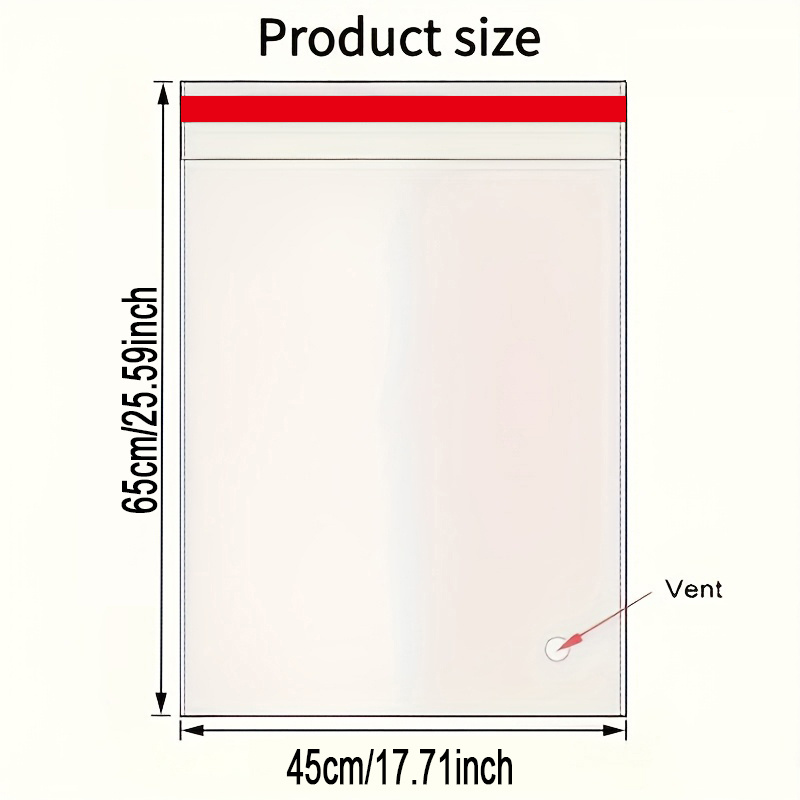 TEMU Sac OPP Transparent Extra-large, Convient pour de , Couettes, Valises et Autres Articles Sacs de Rangement, ou Emballage Extérieur pour Paniers