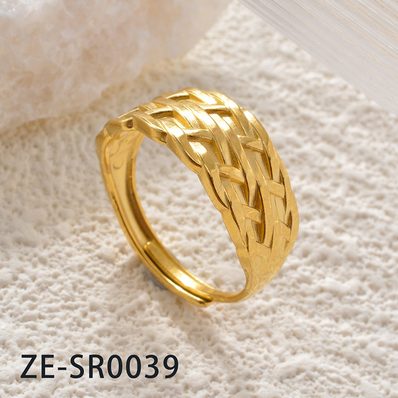 E-shop Vintage Eleganter Edelstahl Graviertes Ring, Modisches Alltags- & Party-Accessoire, Ganzjahres-Schmuck