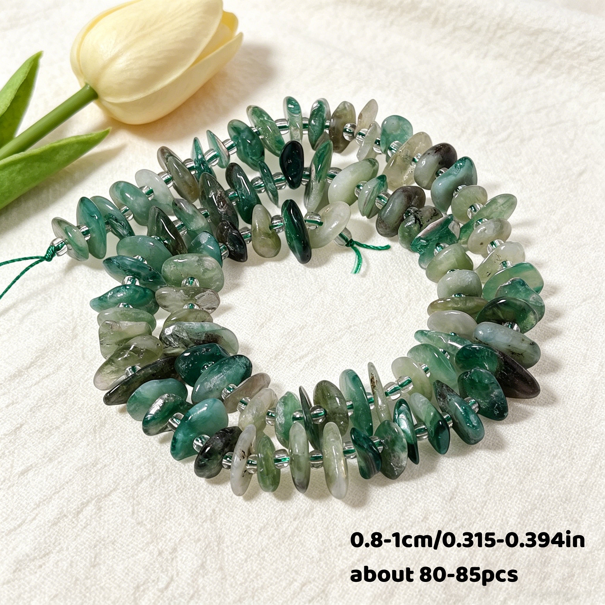TEMU 8-10mm Natural Stone Beads Suitable For Making - Irregular Rough/cut Shapes With Curved Base, Loose Beads For Bracelets, Necklaces, Earrings,