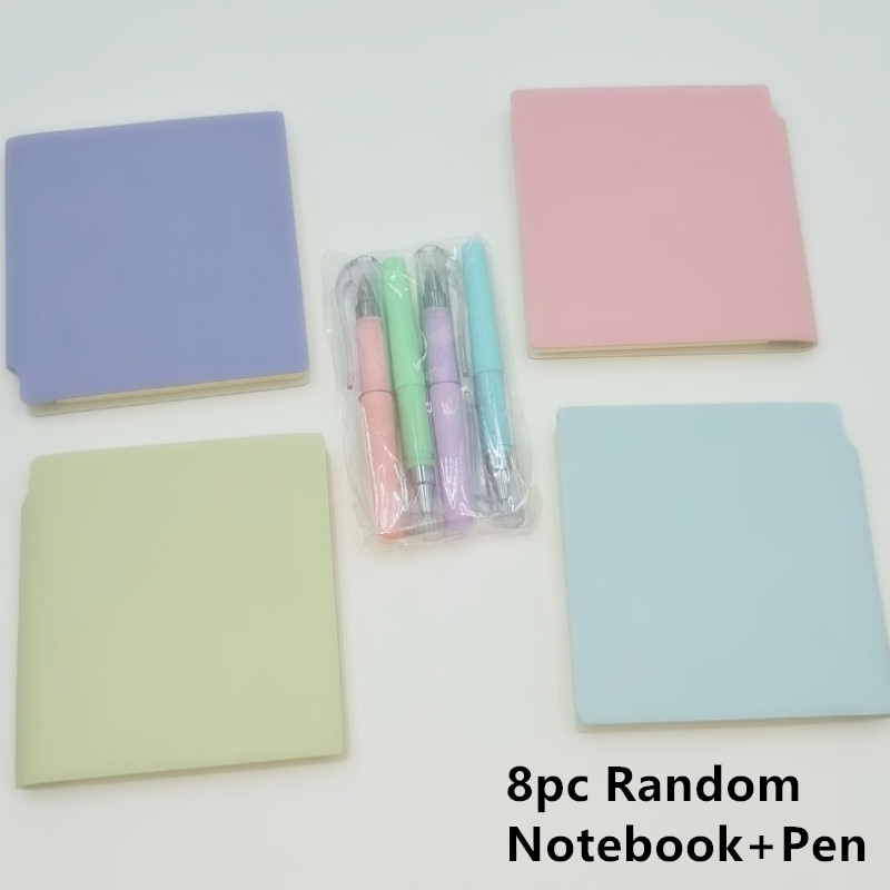 TEMU Lot de 2/4/6/8 pièces de carnet de notes compact, portable et léger, couleur aléatoire, carnet coloré et stylo coloré, plusieurs couleurs