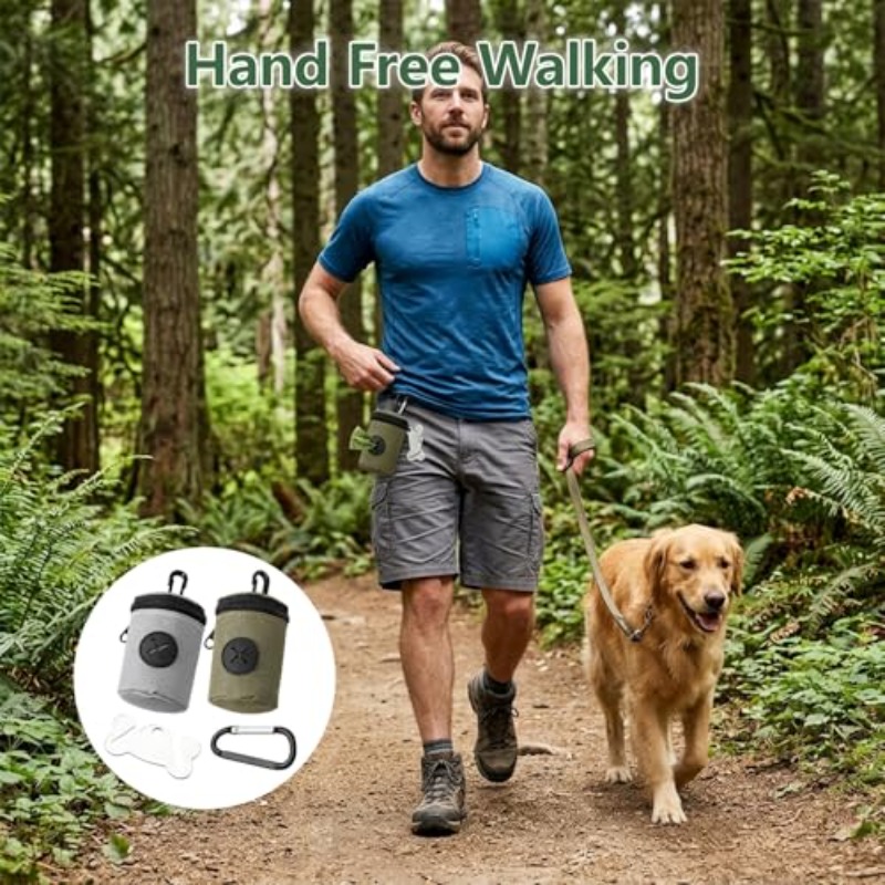 Dog Poop Bag Holder Steel Bone Clip Poop Bag Dispenser Durable Compact Dog Waste Bag Holder for Outdoor Walking Travel And Daily Pet Use
