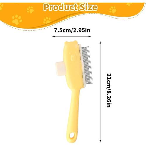 pack of 2pcs brushes self cleaning flea combs pet grooming detangling combs with release buttons for all pets and hair types