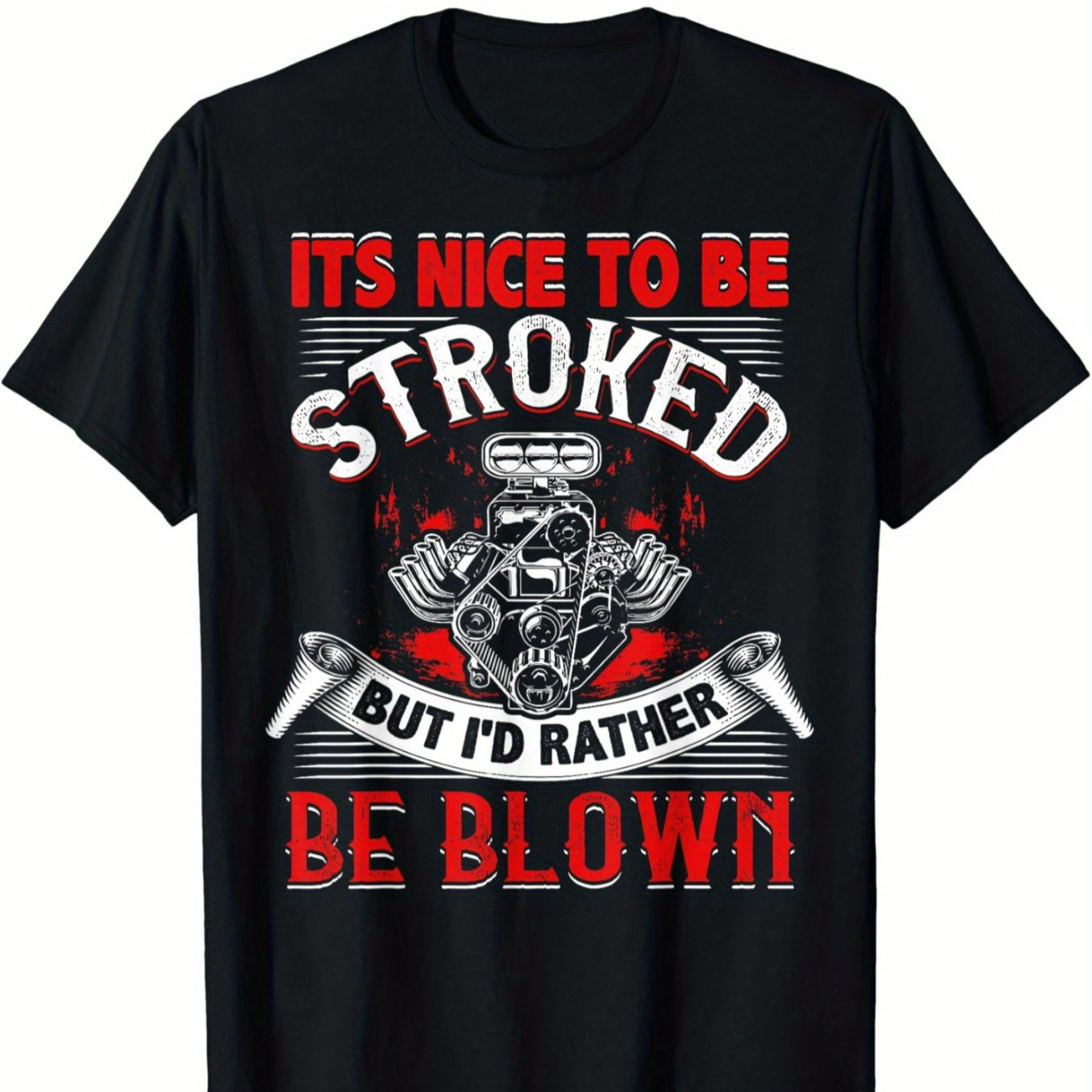 

Men's 'i'd Rather Be Blown' Graphic Tee - Casual Cotton Short Sleeve Shirt, Comfortable Round Neck Top For Summer & Spring Fashion, Printed, T-shirt, Casual, Comfortable, Fashionable