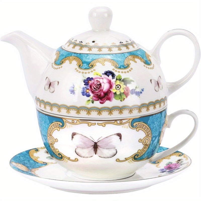   english porcelain tea for   floral teapot with cup   cup and saucer set Product details 0
