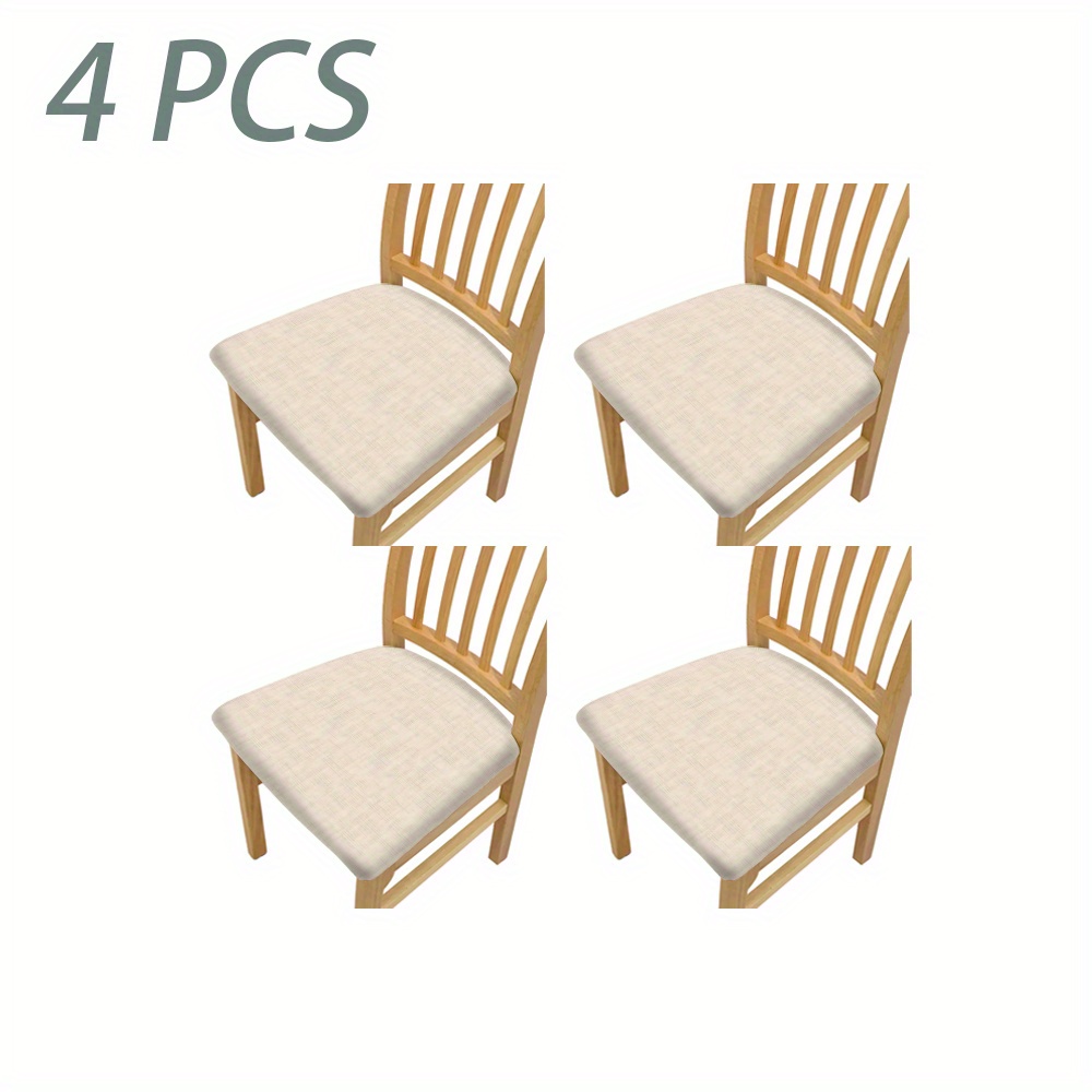 TEMU Juego de 2/4 piezas de fundas de cojín de asiento y fundas de silla de , nuevas y a , con estampado digital de minimalista elegante, suministros