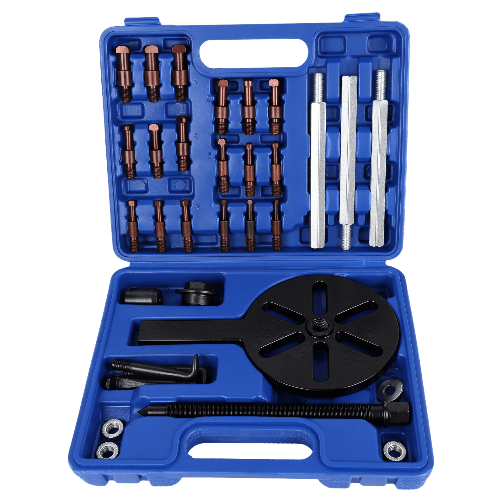 E-shop 21-in-1 Lagerabzieher-Set, 3-Backen Lagerabzieher, Lagerentfernungswerkzeug, Innenloch-Entfernungswerkzeug mit Kunststoffbox, sechs verschiedene