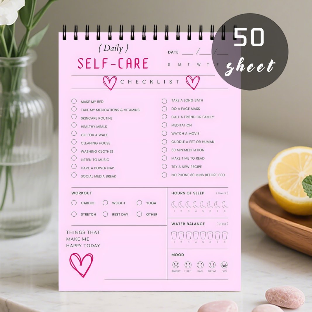 TEMU 1pc Christmas Self- Planner, To Do List Notepad, Spiral Daily Planner Notebook, List Organizer Agenda Pad For Work, Note And Self-care Todo