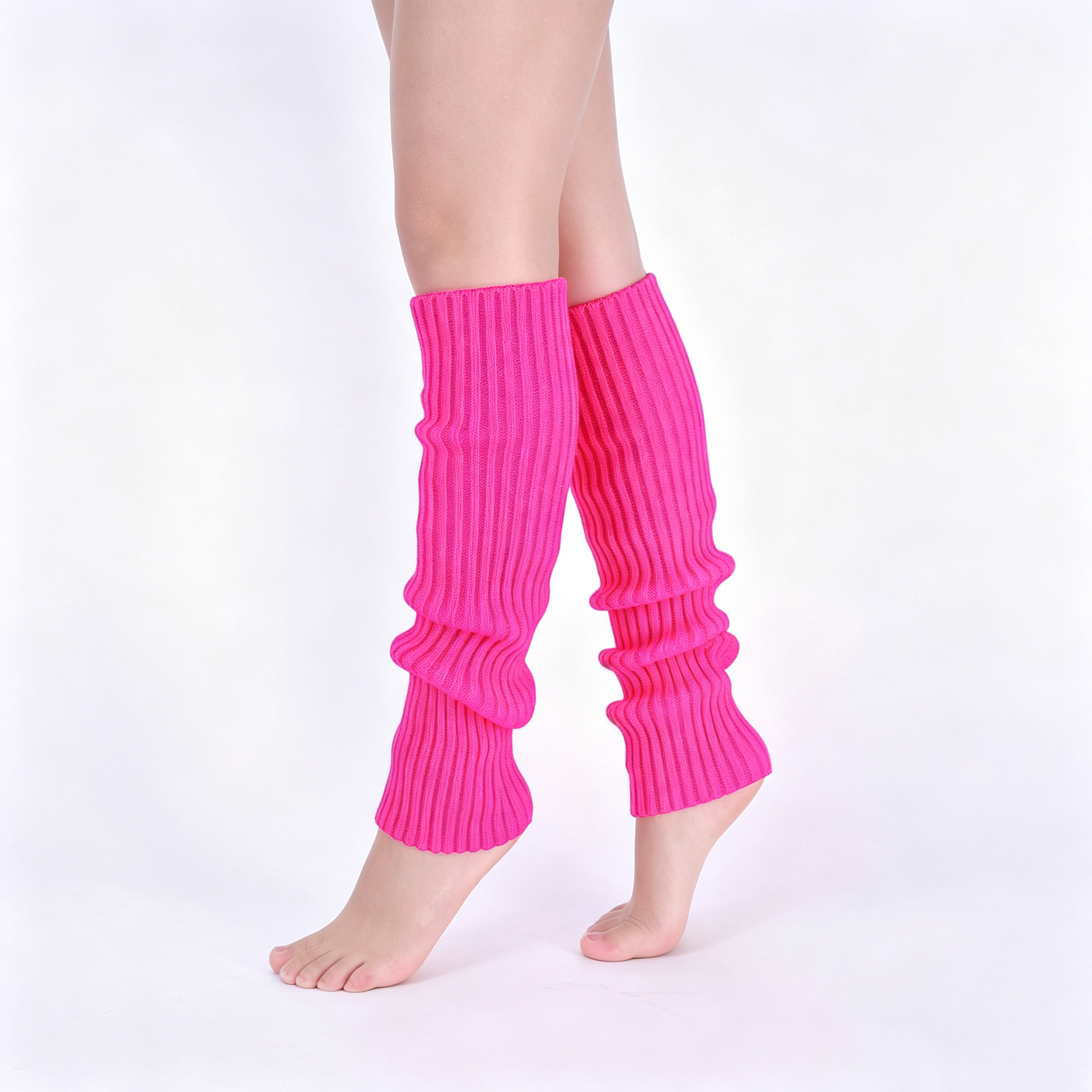 TEMU 1 Pair Warm Socks Suitable For Women, Loose Calf-length Socks, Street Style Elastic Sock Covers, Very Suitable For Daily Wear, Fits Most, Leg