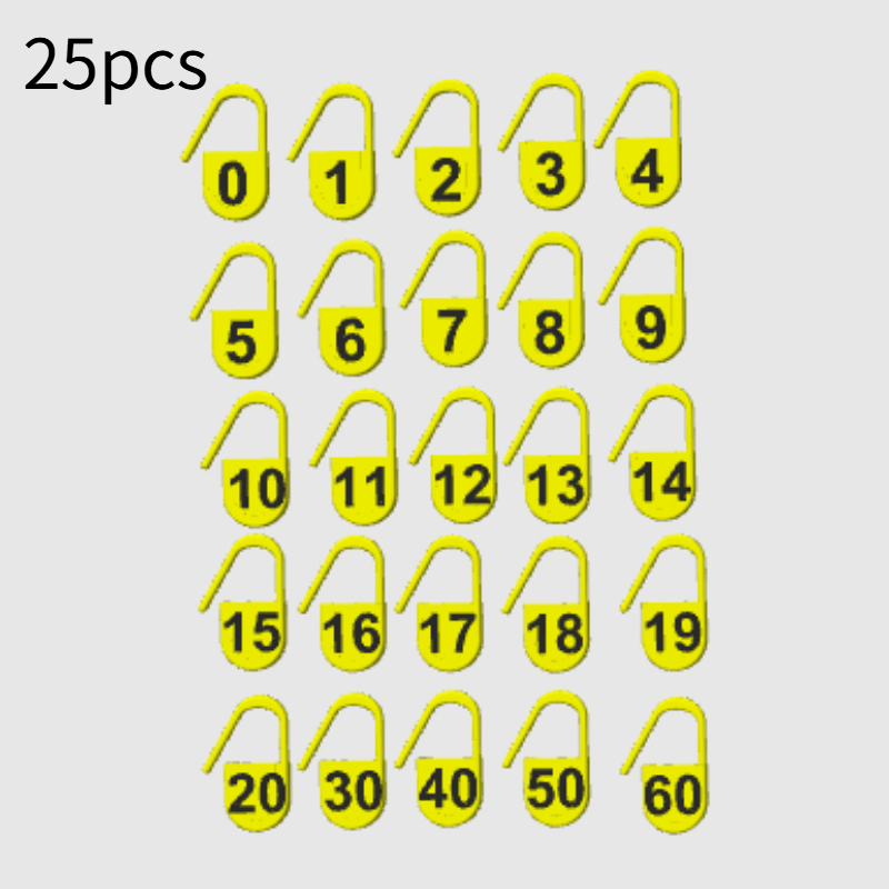 TEMU Lot de 25 marqueurs de à tricoter à code couleur avec compteurs de rangs et de tours numérotés - Convient pour , les pulls, les écharpes, les